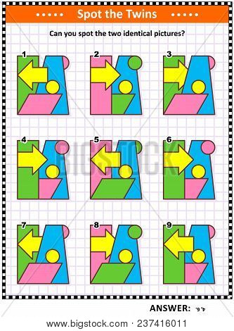 Iq Training Educational Math Puzzle For Kids And Adults With Basic Shapes -  Parallelogram, Rectangl