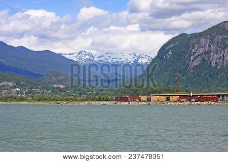Coastal Mountains Surrounding The Howe Sound At Squamish