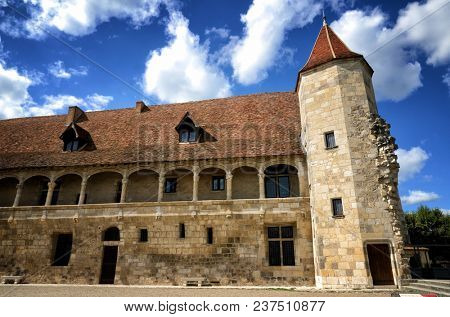 Castle of Henry IV in Nerac, ancient French town on the Baise River, tourist destination