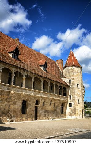 Castle of Henry IV in Nerac, ancient French town on the Baise River, tourist destination
