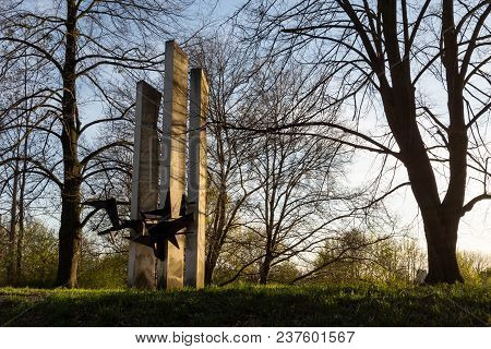 Ostrava, Czech Republic - April 14, 2018: The Memorial Of Strike Victims In The Mine Trojice (pamatn