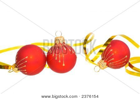 ลูกบอลคริสต์มาสสีแดง