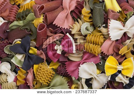 Background Of Handmade Multi-colored Paste Close Up