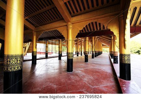 Decoration Of The Golden Temple In Myanmar.