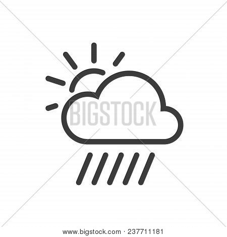 Black And White Variable Cloud Linear Icon