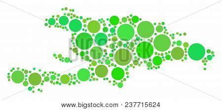 Haiti And Dominican Republic Map Composition Of Randomized Circle Elements In Variable Sizes And Eco