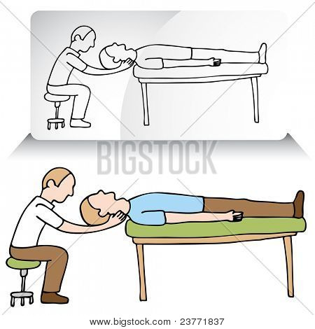 An image of a chiropractor treating a patient.