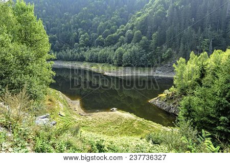 Daylight View From Top To Oasa Dam Lake