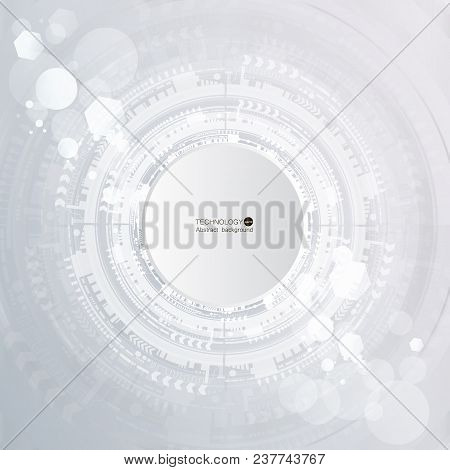 Abstract Technological Background With Various Technological Elements. Structure Pattern Technology 