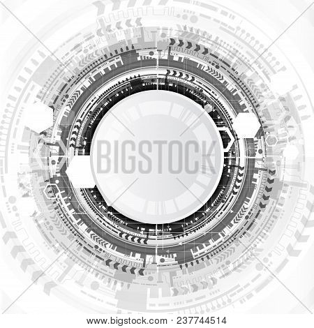 Abstract Technological Background With Various Technological Elements. Structure Pattern Technology 