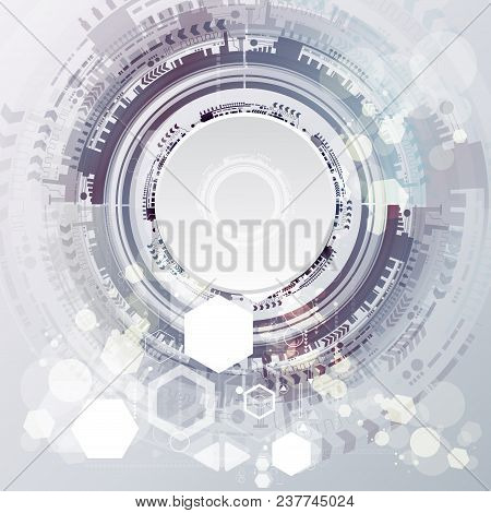 Abstract Technological Background With Various Technological Elements. Structure Pattern Technology 