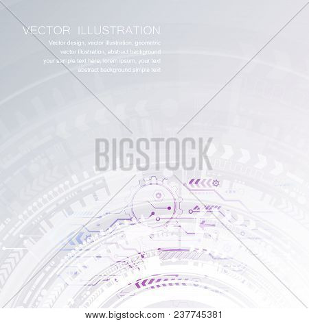 Abstract Technological Background With Various Technological Elements. Structure Pattern Technology 