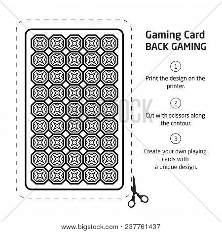 Game Card Back Abstract Pattern Background Underside