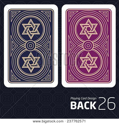 Game Card Back Abstract Pattern Background Underside
