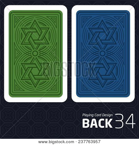 Game Card Back Abstract Pattern Background Underside