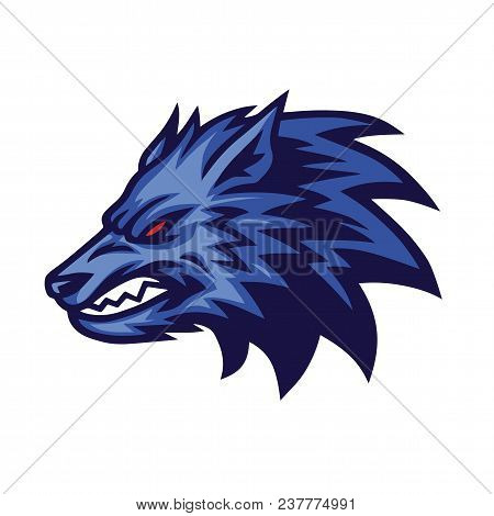 Furious Wolf Logo Vector Design Concept Mascot Cartoon Illustration