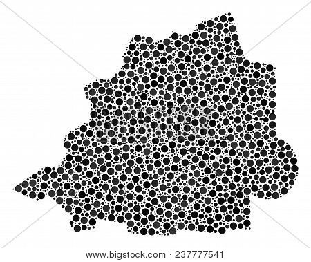 Vatican Map Composition Of Round Spots In Different Sizes. Random Round Blots Are Composed Into Vati