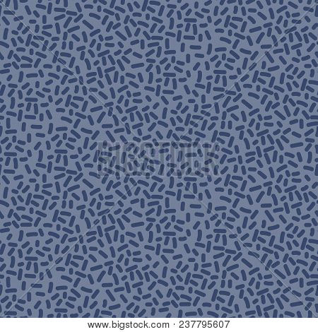 Abstract Seamless Blue Particles Vector Pattern. Repeat Simple Texture Background.