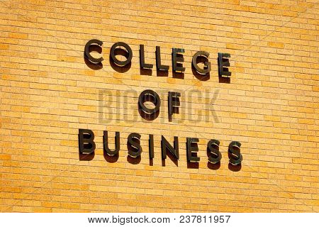 Sign for college of business for education
