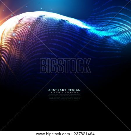 Technology Background Made With Particles Vector Illustration