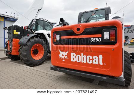 Vilnius, Lithuania - April 25: Bobcat Heavy Duty Equipment Vehicle And Logo On April 25, 2018 In Vil