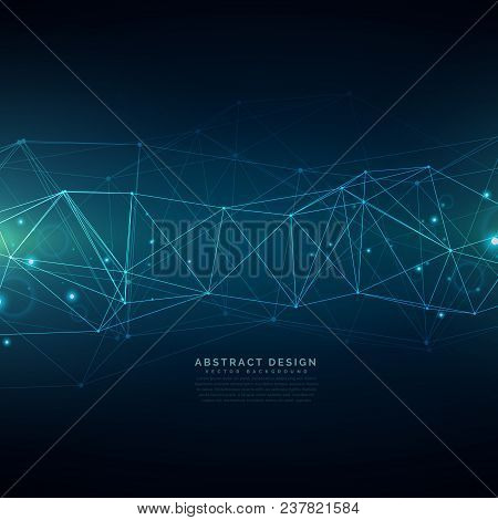 Digital Technology Background Composed Of Lines Mesh
