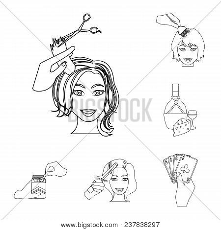 Manipulation By Hands Outline Icons In Set Collection For Design. Hand Movement Vector Symbol Stock 