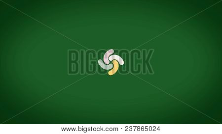 Spiral Glowing Effect Abstract Circular Color Trails, Abstract. Colored Spiral With Woven Lines In T