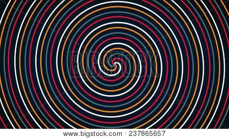 Spiral Glowing Effect Abstract Circular Color Trails, Abstract. Colored Spiral With Woven Lines In T