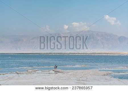 Lowest Salty Lake In World Below Sea Level Dead Sea, Full Of Minerals Near Luxury Vacation Resort Ei