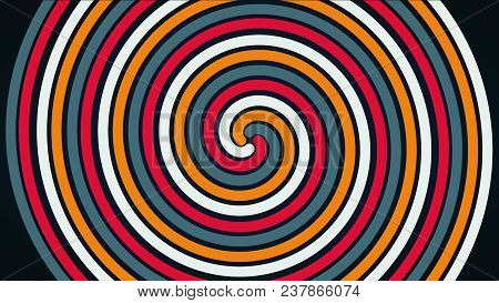 Spiral Glowing Effect Abstract Circular Color Trails, Abstract. Colored Spiral With Woven Lines In T