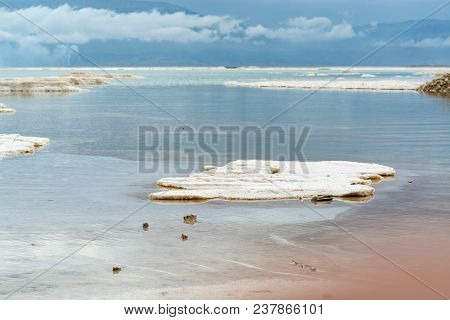 Lowest Salty Lake In World Below Sea Level Dead Sea, Full Of Minerals Near Luxury Vacation Resort Ei