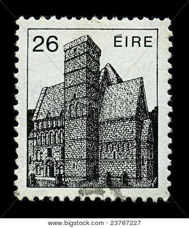 IRELAND-CIRCA 1982:A stamp printed in IRELAND shows image of  Rock of Cashel, also known as Cashel of the Kings and St. Patrick's Rock, is a historic site in Ireland's province of Munster, circa 1982.