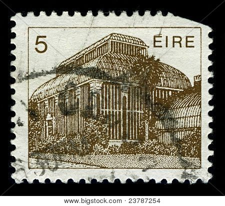IRELAND-CIRCA 1982:A stamp printed in IRELAND shows image of The National Botanic Gardens  are located in Glasnevin, 5 km north-west of Dublin city centre, Ireland, circa 1982.