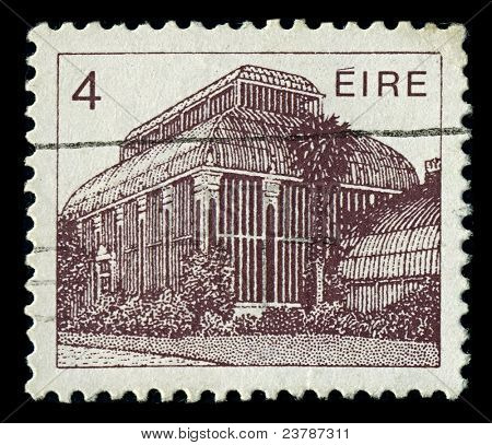 IRELAND-CIRCA 1982: A stamp printed in IRELAND shows image of The National Botanic Gardens  are located in Glasnevin, 5 km north-west of Dublin city centre, Ireland, circa 1982.