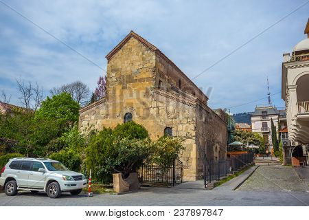 The Ancient Basilic Cathedral Of Anchiskhati In Tbilisi, Georgia