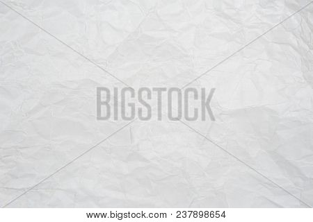 Paper Crumpled Texture. White Paper Sheet, To Write Your Text On A Background Of Crumpled Texture