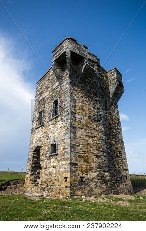 Glen Head Tower Near The Village Of Glencolmcille.