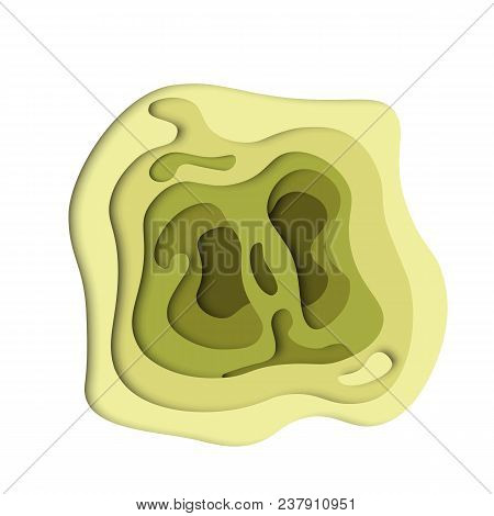 Modern Minimalistic Abstract Design. Paper Art Style Background. Vector Illustration.