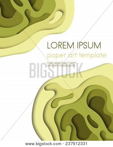 Modern Abstract Design. Paper Cut Style Poster. Vector Illustration.