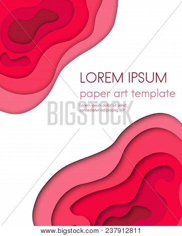 Modern Abstract Design. Paper Cut Style Poster. Vector Illustration.