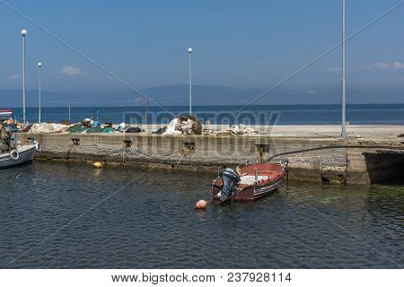 Thassos, Greece - April 5, 2016: Port Of Skala Rachoniou, Thassos Island, East Macedonia And Thrace,