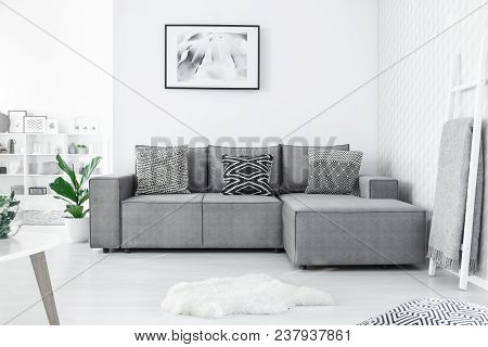 Couch With Three Pillows