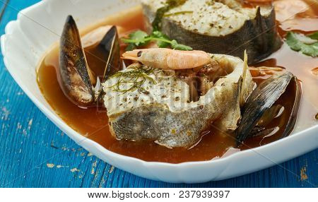 Suquet De Peix - French Fish Soup, Close Up