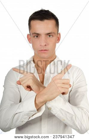 Difficult Choice. Yes Or No. Business And Problems. Young Attractive Guy Thinks. Possible Choice