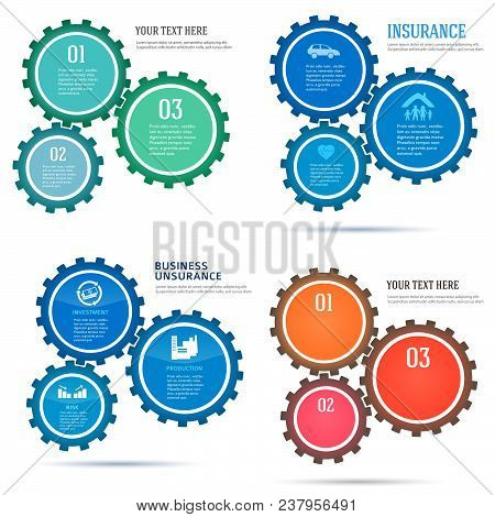 Set Technology Abstract Design Element On White Background. Vector Illustration Eps 10. Can Use For 