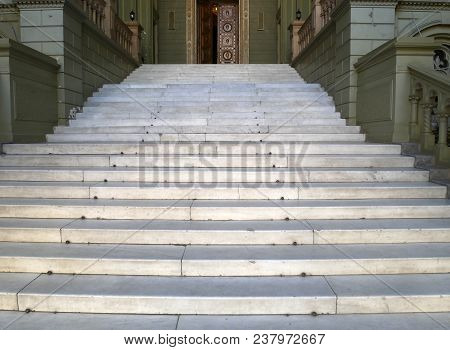 Interesting Place In Odessa: Entrance To The City Philharmonic Society Small Potemkin Staircase