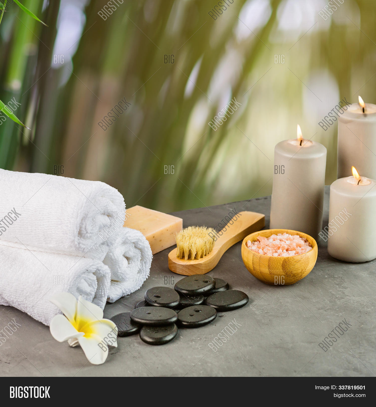 Hot Spa Stones Set Image Photo Free Trial Bigstock