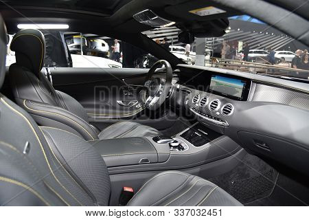 Frankfurt, Germany, September 13-2017: Mercedes-amg S 63 Coupe At Iaa 2017