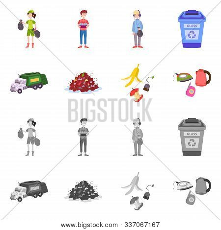 Vector Illustration Of Waste And Garbage Logo. Collection Of Waste And Reuse Stock Vector Illustrati